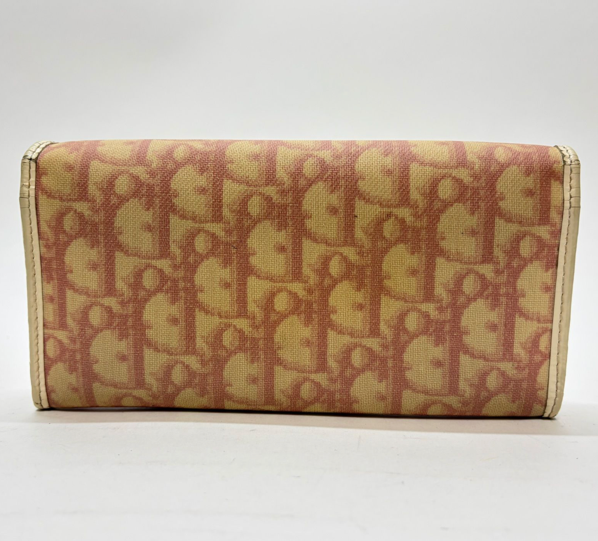 Christian Dior Portefeuille Long – Cuir / Toile – Format Classique – Bon État