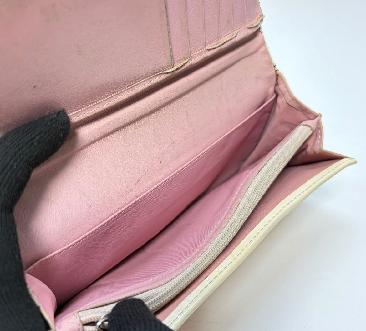 Christian Dior Portefeuille Long – Cuir / Toile – Format Classique – Bon État