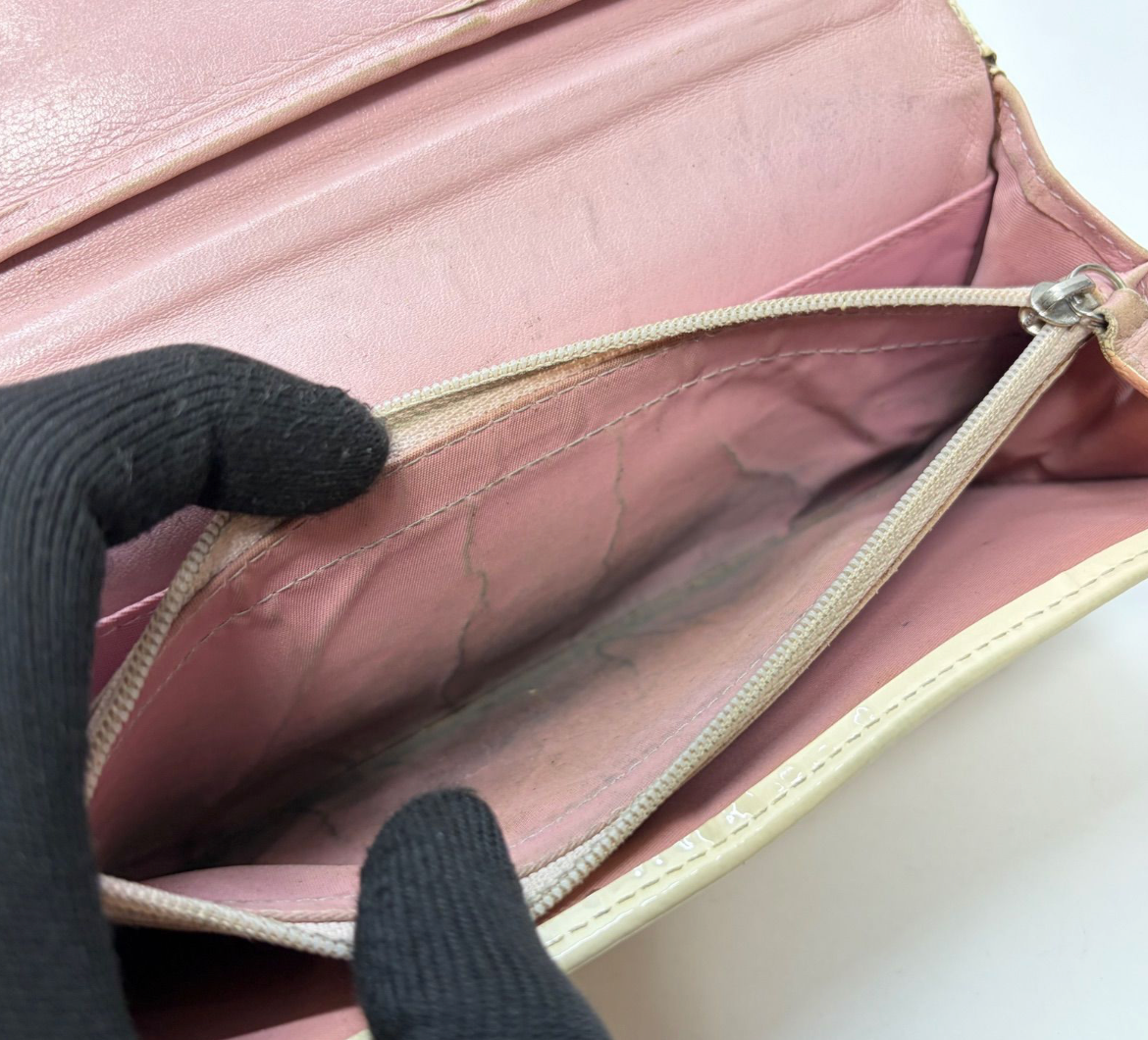 Christian Dior Portefeuille Long – Cuir / Toile – Format Classique – Bon État