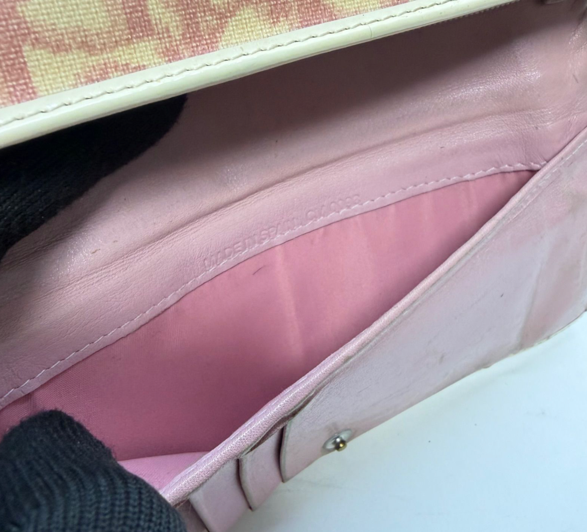 Christian Dior Portefeuille Long – Cuir / Toile – Format Classique – Bon État