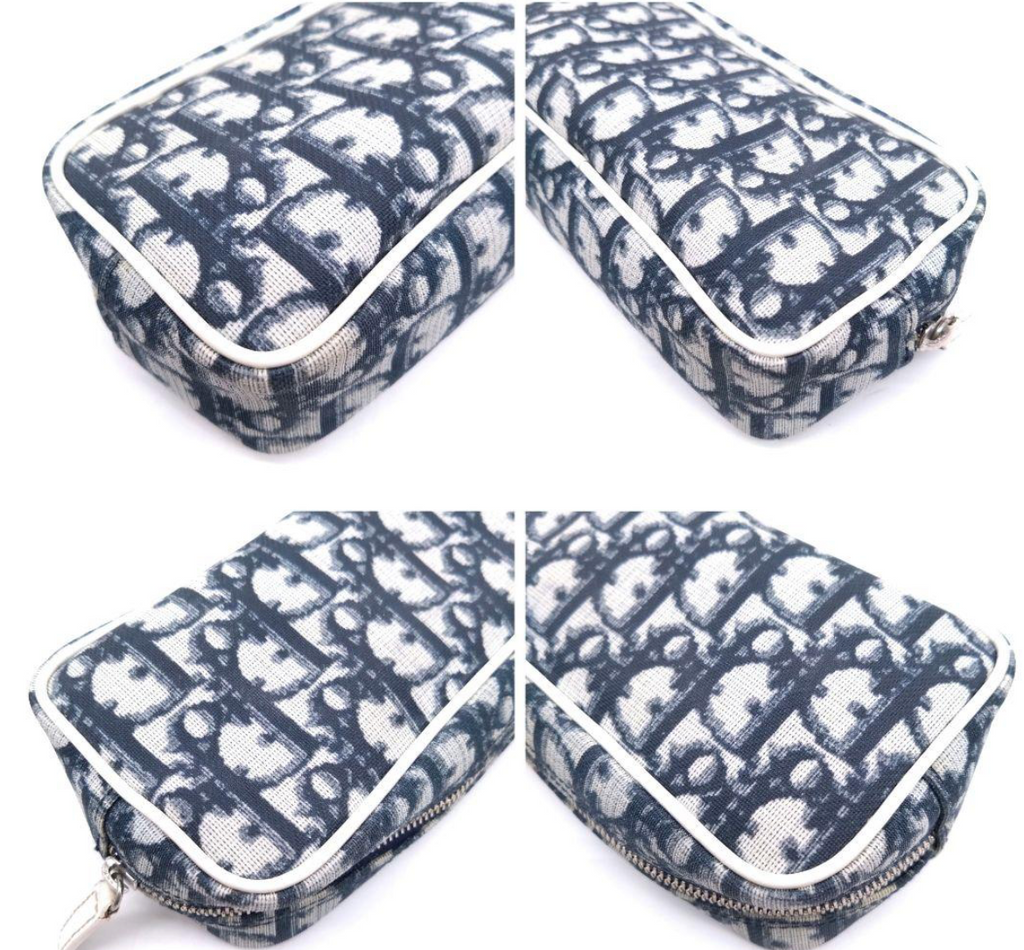 hristian Dior Trousse Trotter No.1 – Bleu Marine – Canvas – Bon État
