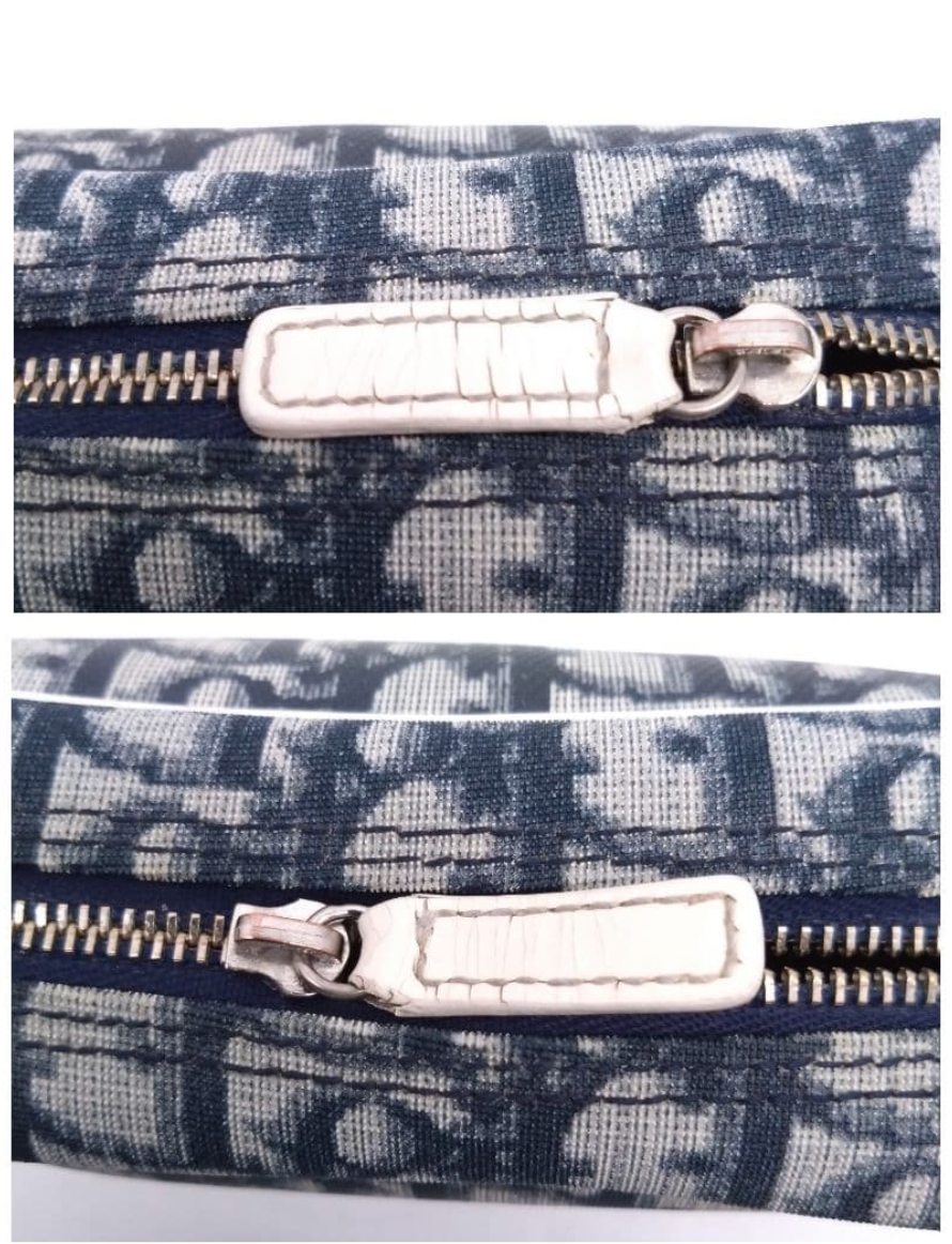 hristian Dior Trousse Trotter No.1 – Bleu Marine – Canvas – Bon État
