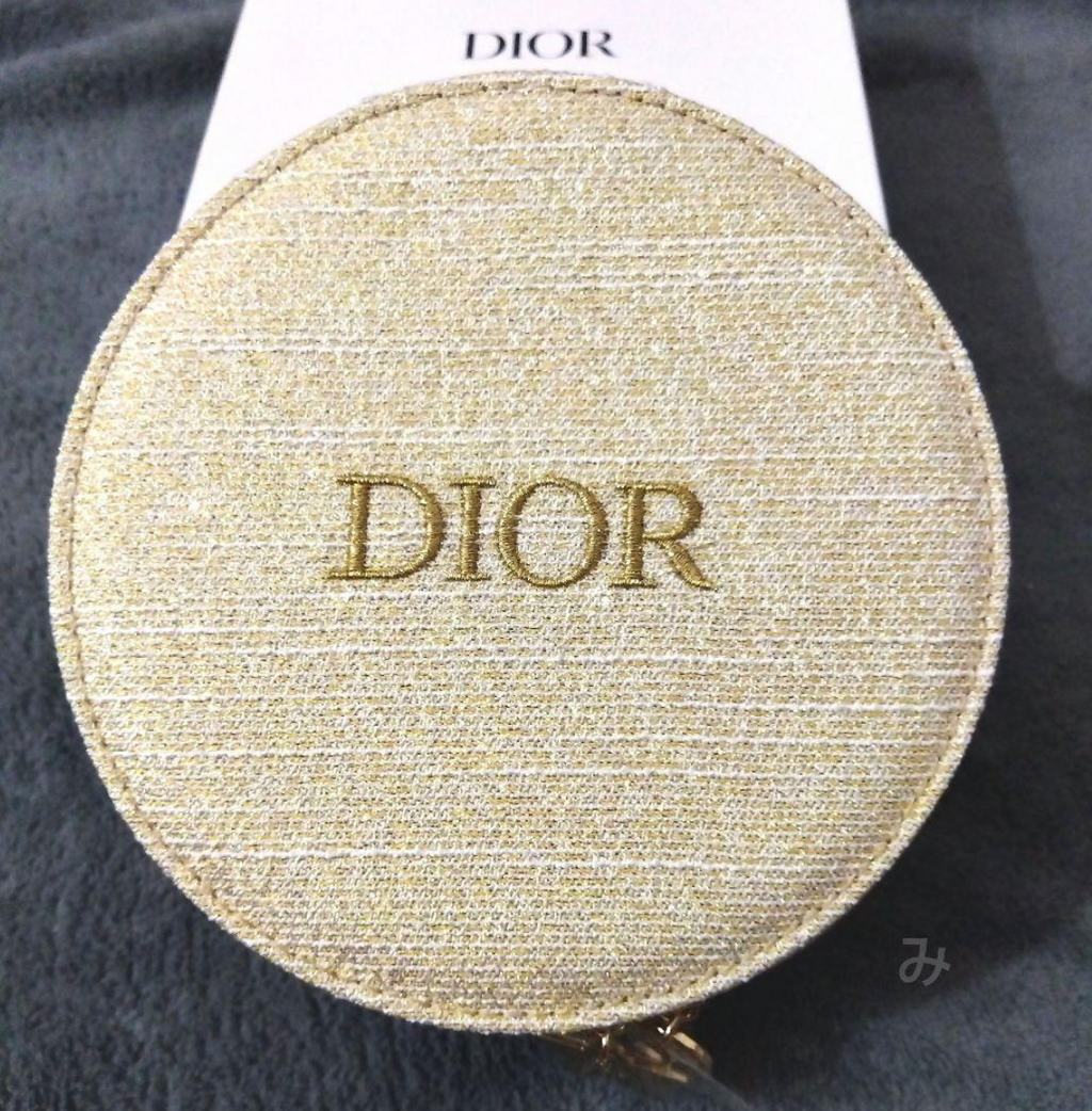 Christian Dior Trousse Ronde avec Miroir – Pailletée – Neuf – Édition Cadeau