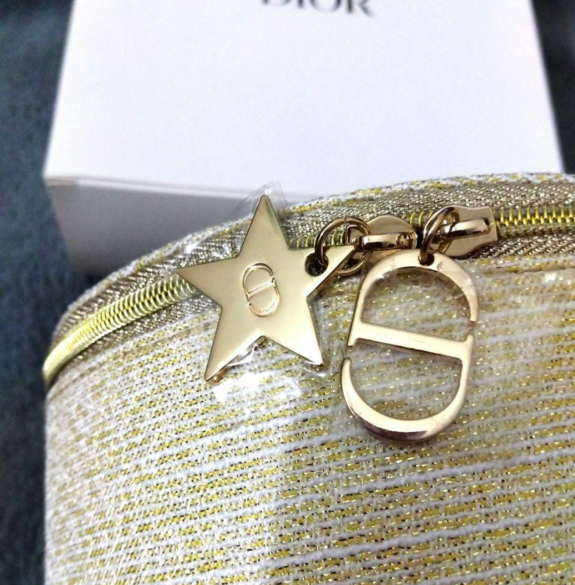 Christian Dior Trousse Ronde avec Miroir – Pailletée – Neuf – Édition Cadeau