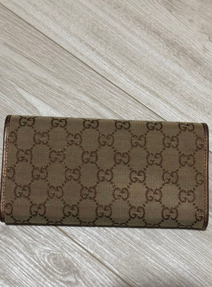 Gucci Portefeuille Long Canvas Marron – Logo Cœur – Avec Boîte & Cart