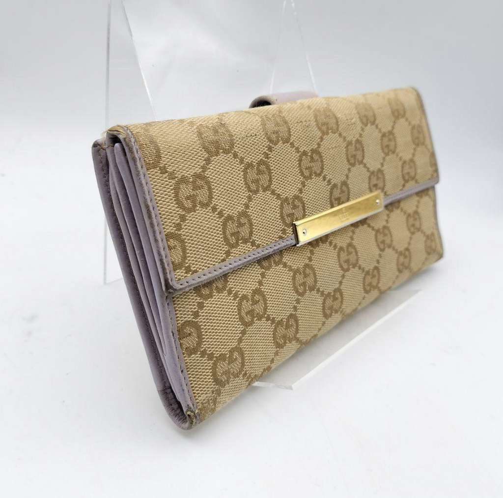 Gucci Portefeuille Long Cuir Violet – Format Classique