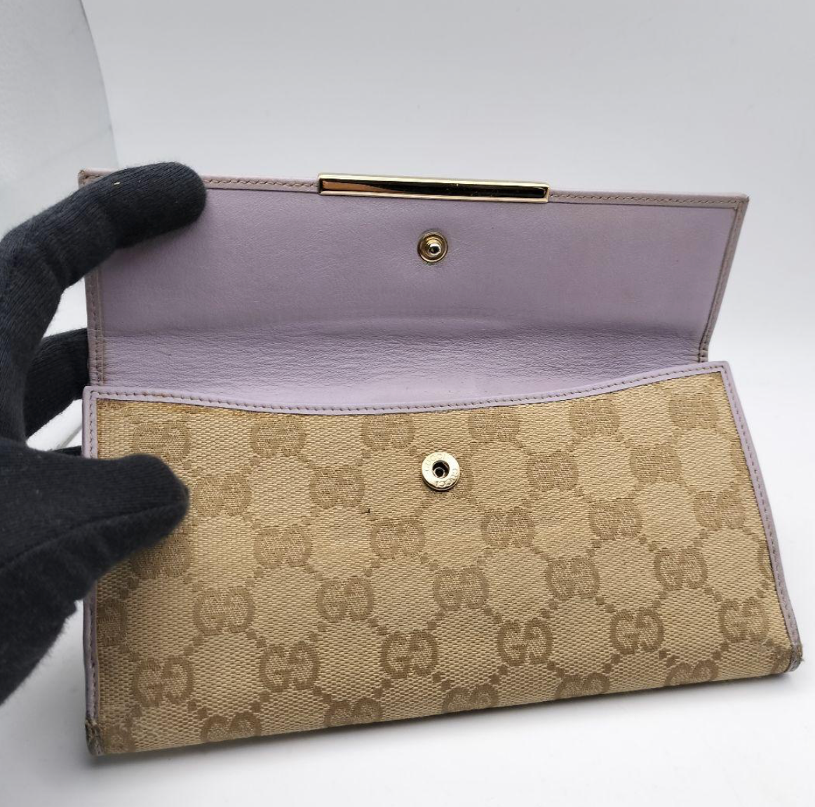 Gucci Portefeuille Long Cuir Violet – Format Classique