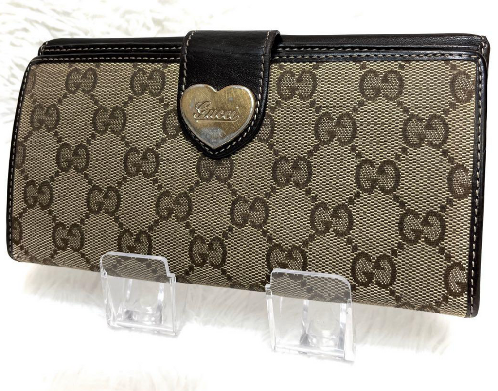 Gucci Portefeuille Long GG Canvas Marron – Lovely Heart