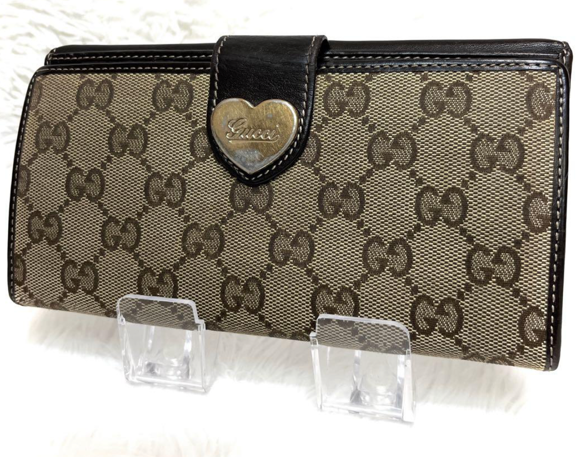 Gucci Portefeuille Long GG Canvas Marron – Lovely Heart