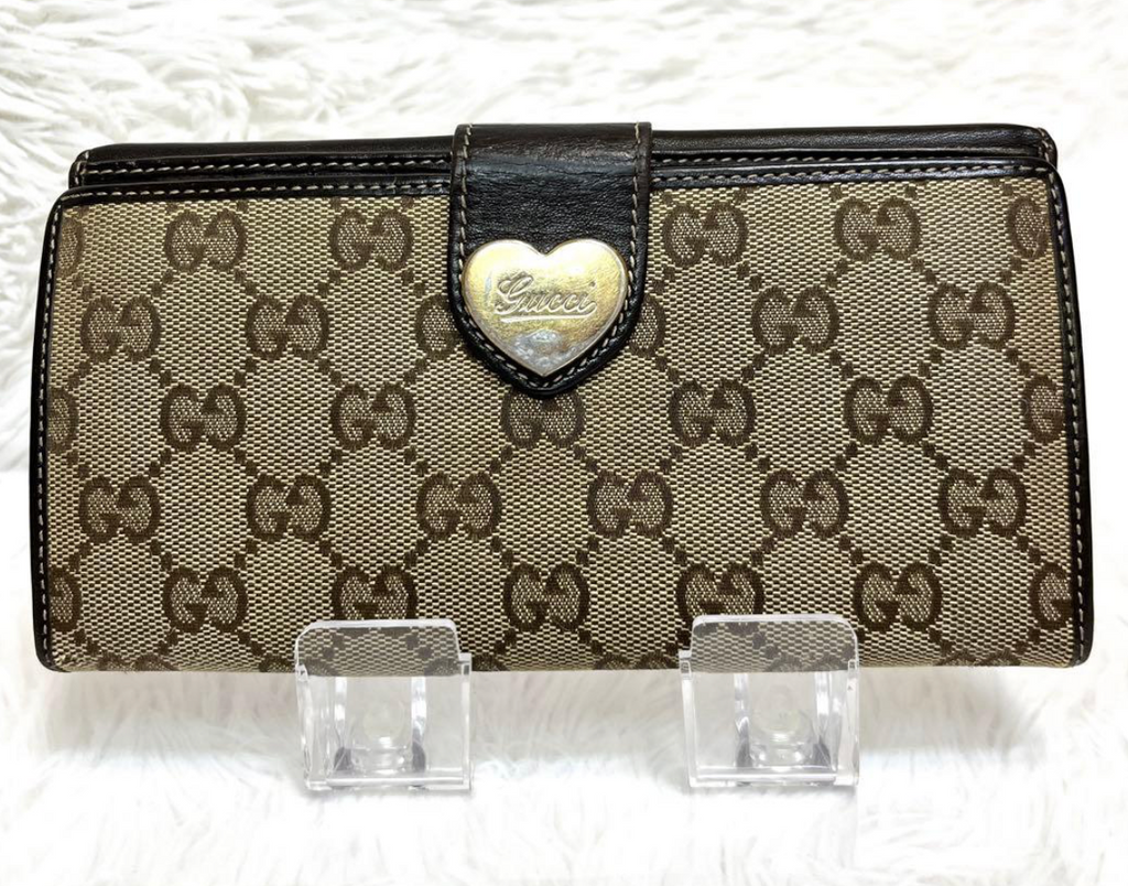 Gucci Portefeuille Long GG Canvas Marron – Lovely Heart
