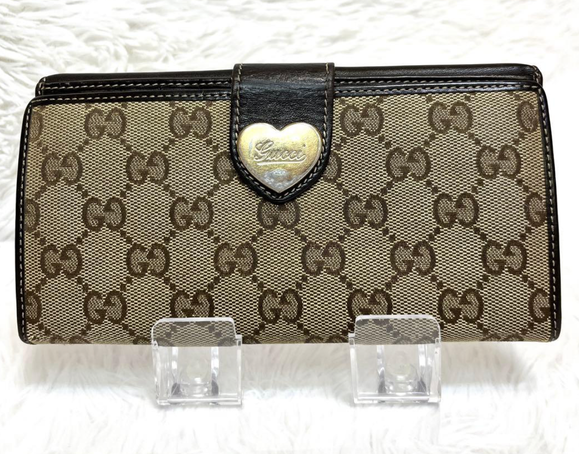 Gucci Portefeuille Long GG Canvas Marron – Lovely Heart