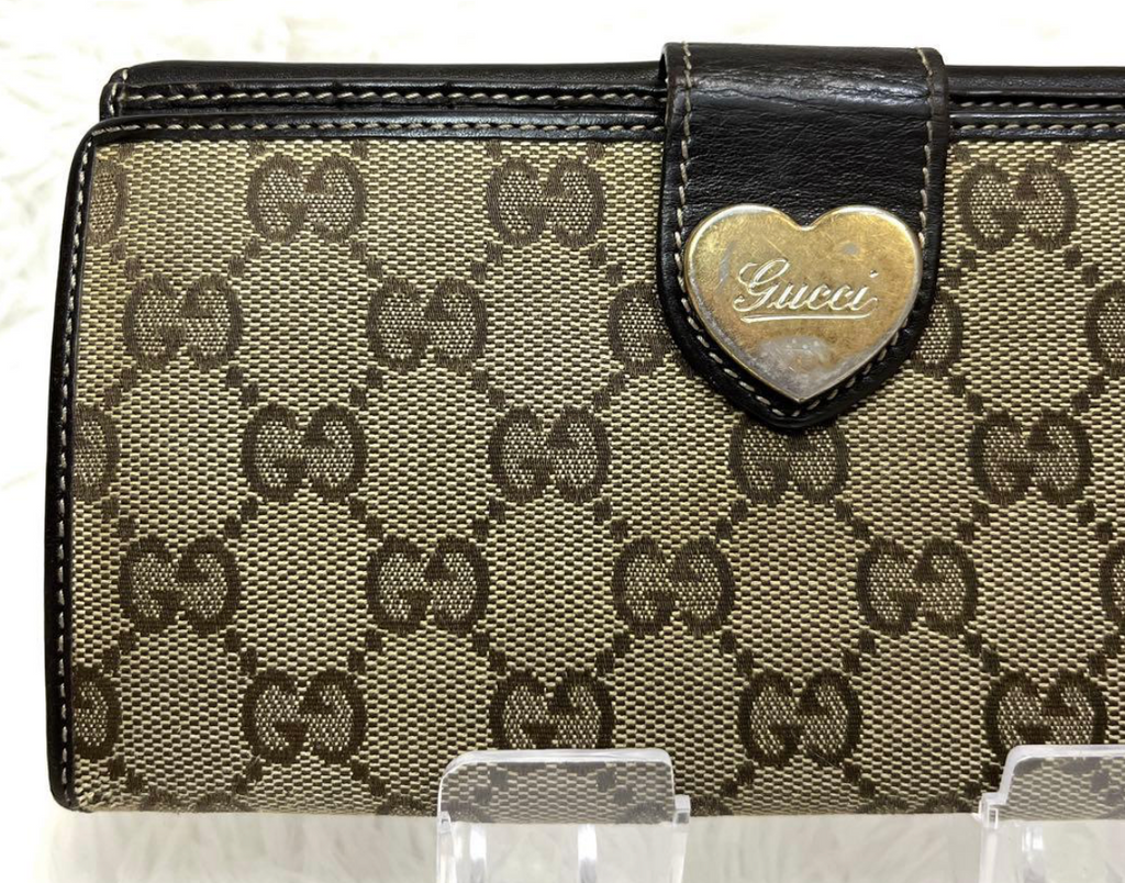 Gucci Portefeuille Long GG Canvas Marron – Lovely Heart