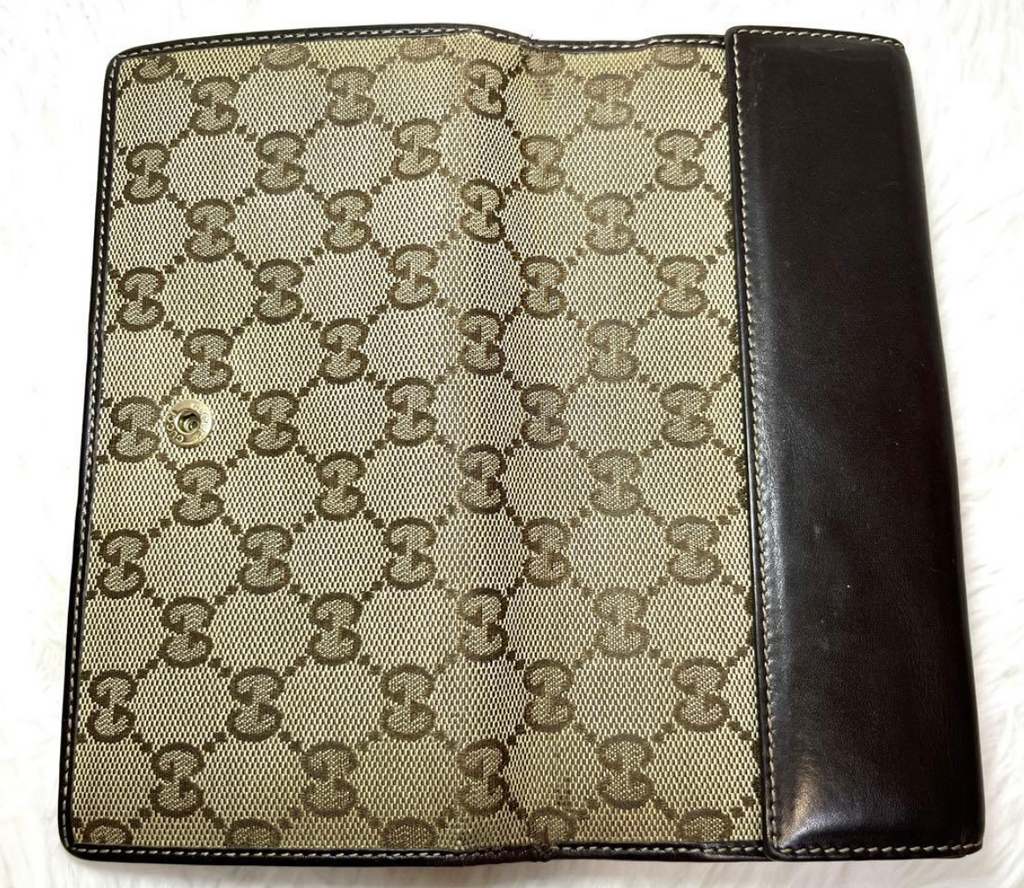 Gucci Portefeuille Long GG Canvas Marron – Lovely Heart