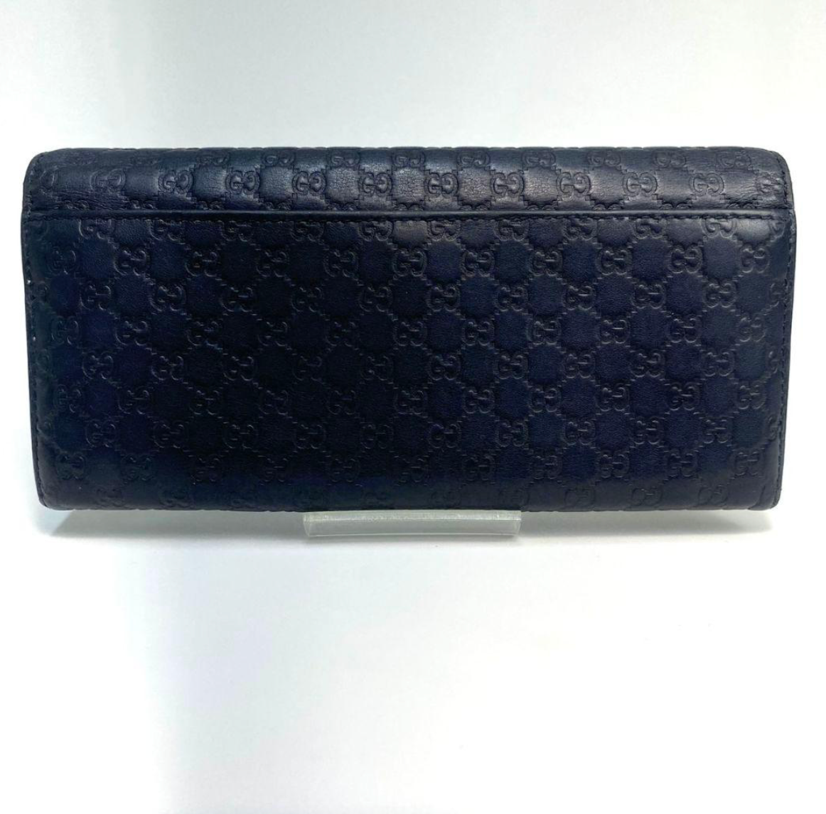 Gucci Portefeuille Long Guccissima Vintage – Cuir Marine – GG