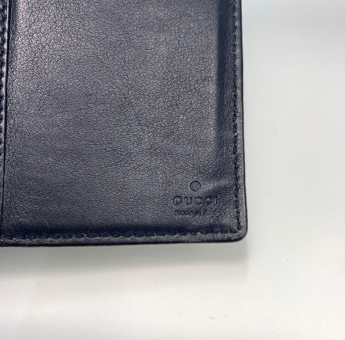 Gucci Portefeuille Long Guccissima Vintage – Cuir Marine – GG