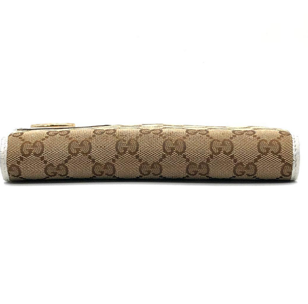 Gucci Portefeuille Long GG Canvas Beige/Blanc
