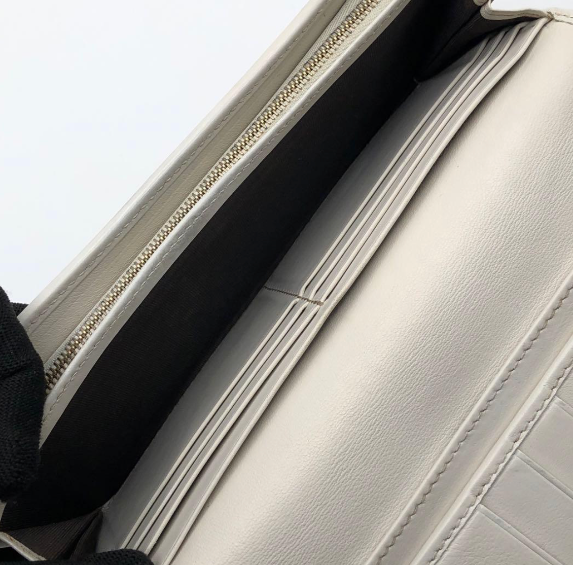 Gucci Portefeuille Long GG Canvas Beige/Blanc