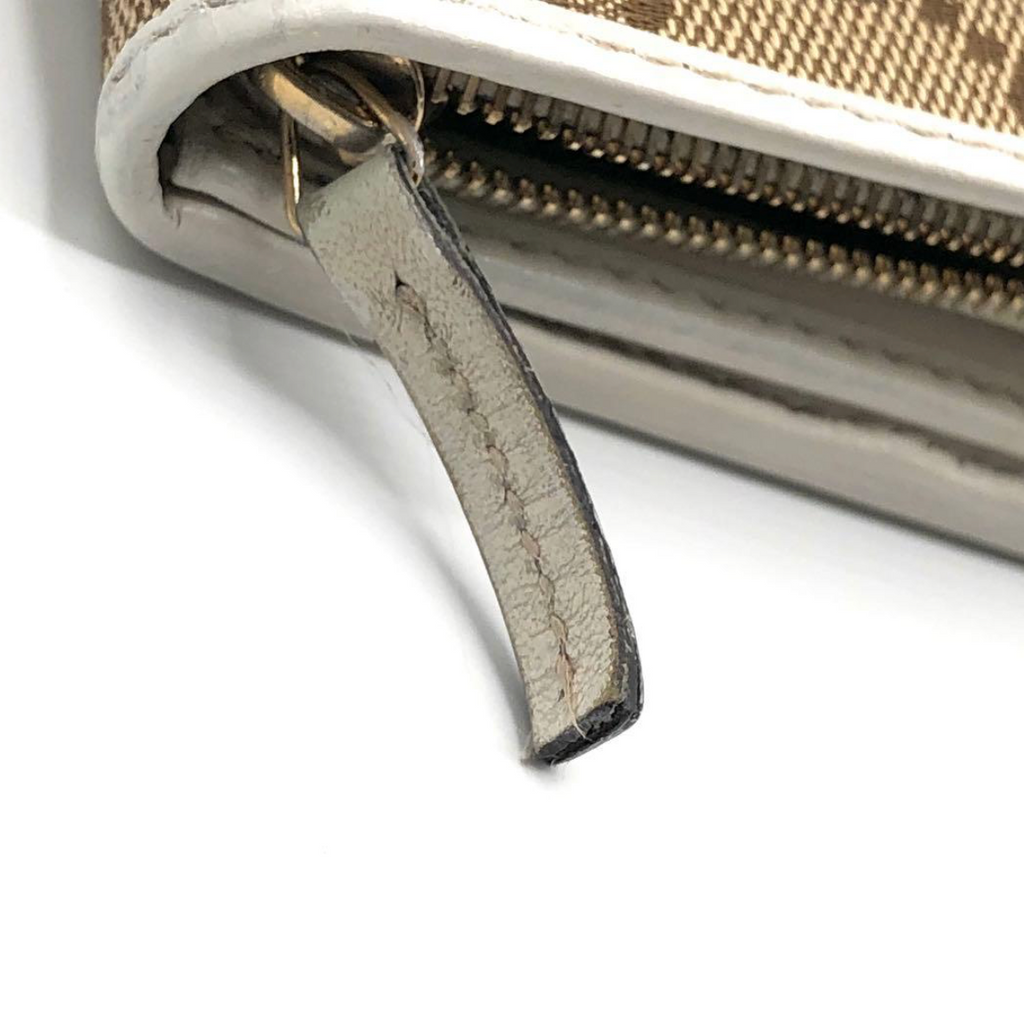 Gucci Portefeuille Long GG Canvas Beige/Blanc