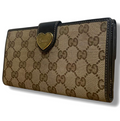 Gucci Portefeuille Long GG Supreme Lovely Heart – Beige/Marron
