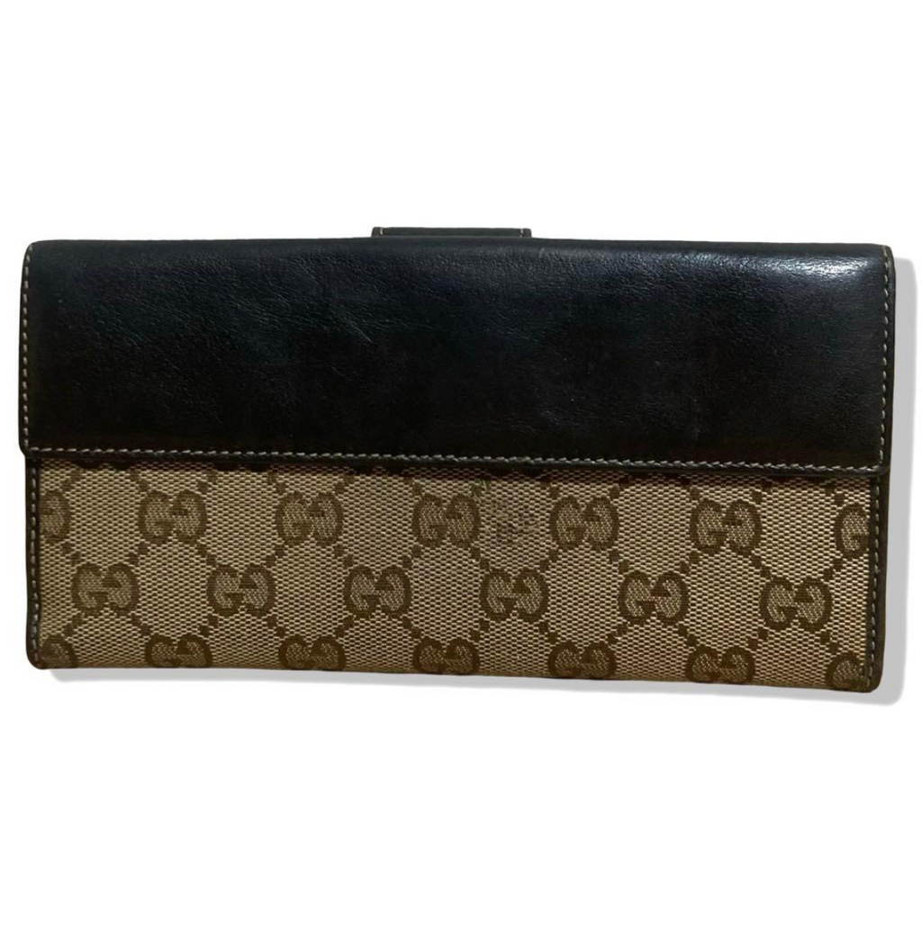 Gucci Portefeuille Long GG Supreme Lovely Heart – Beige/Marron