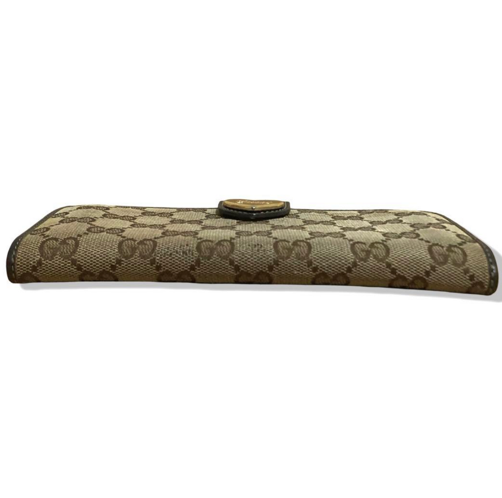 Gucci Portefeuille Long GG Supreme Lovely Heart – Beige/Marron