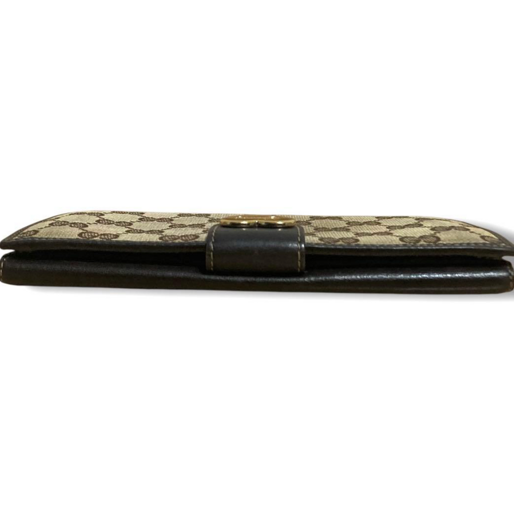 Gucci Portefeuille Long GG Supreme Lovely Heart – Beige/Marron