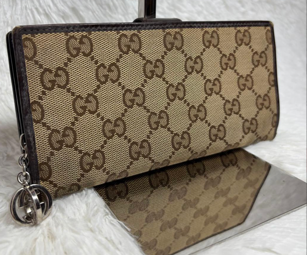 Gucci Portefeuille Long GG Canvas Marron – Interlocking Charm