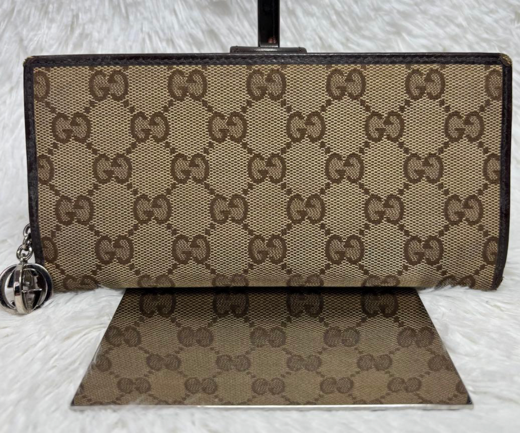 Gucci Portefeuille Long GG Canvas Marron – Interlocking Charm