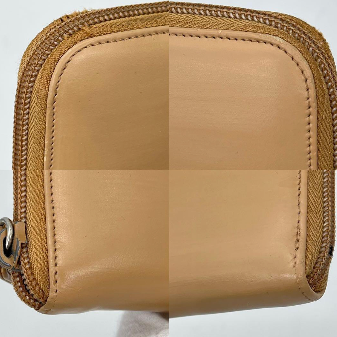 Prada Portefeuille Long Beige – Cuir – Zip – Triangle Logo – Avec Boîte & Carte