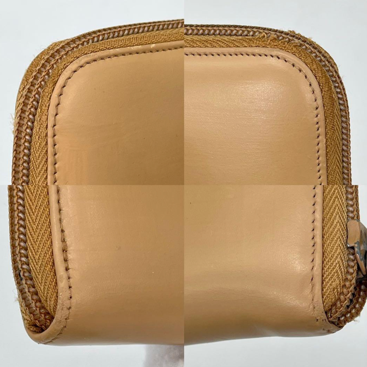 Prada Portefeuille Long Beige – Cuir – Zip – Triangle Logo – Avec Boîte & Carte