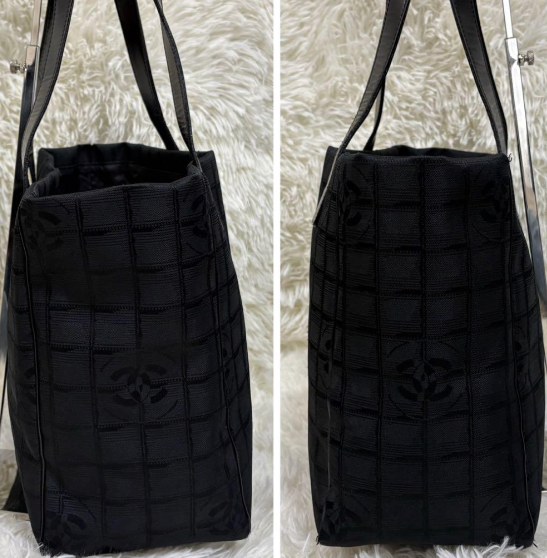 Cabas Chanel New Travel Line MM – Tote Bag Noir – A4 – Coco Mark