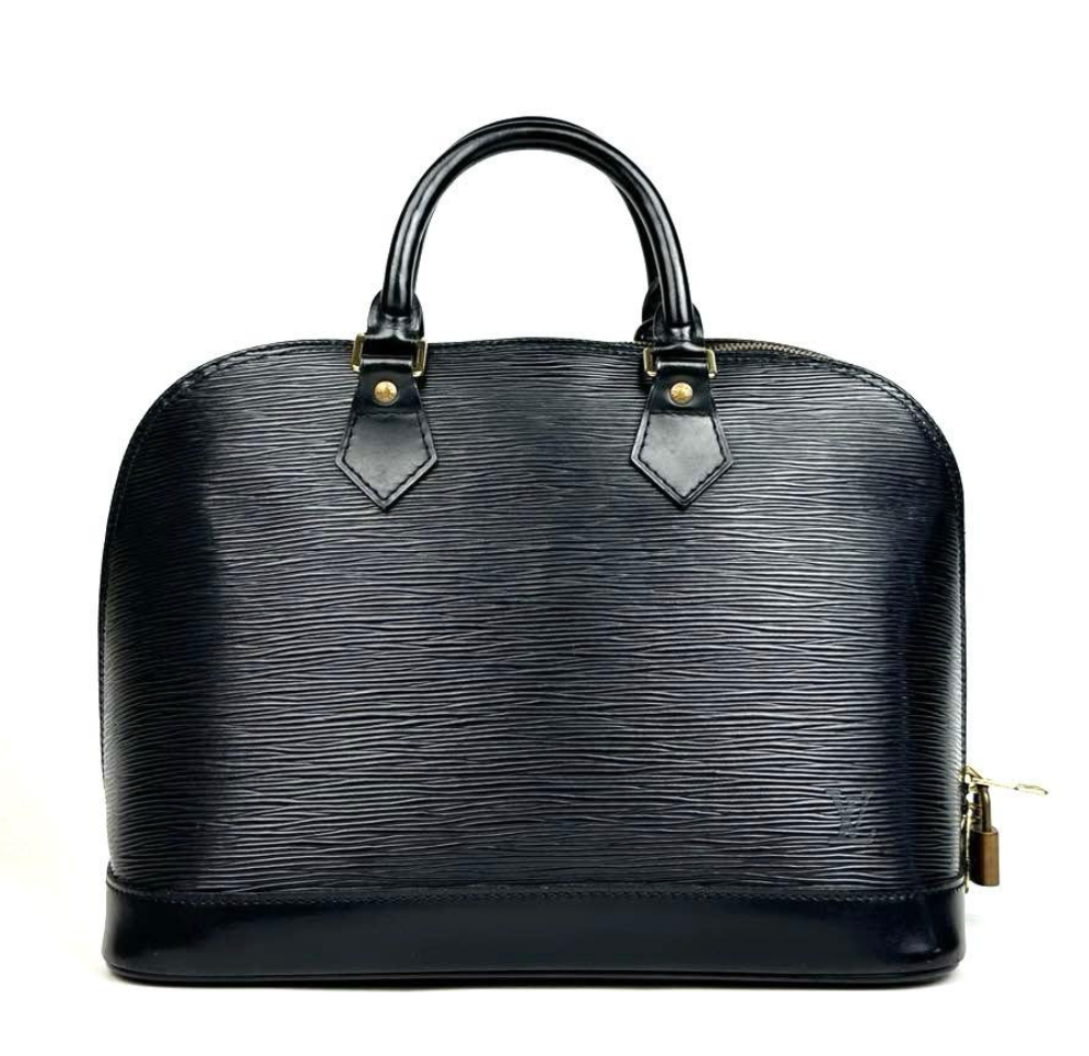Louis Vuitton Alma Epi Black Leather Tote Bag M52142