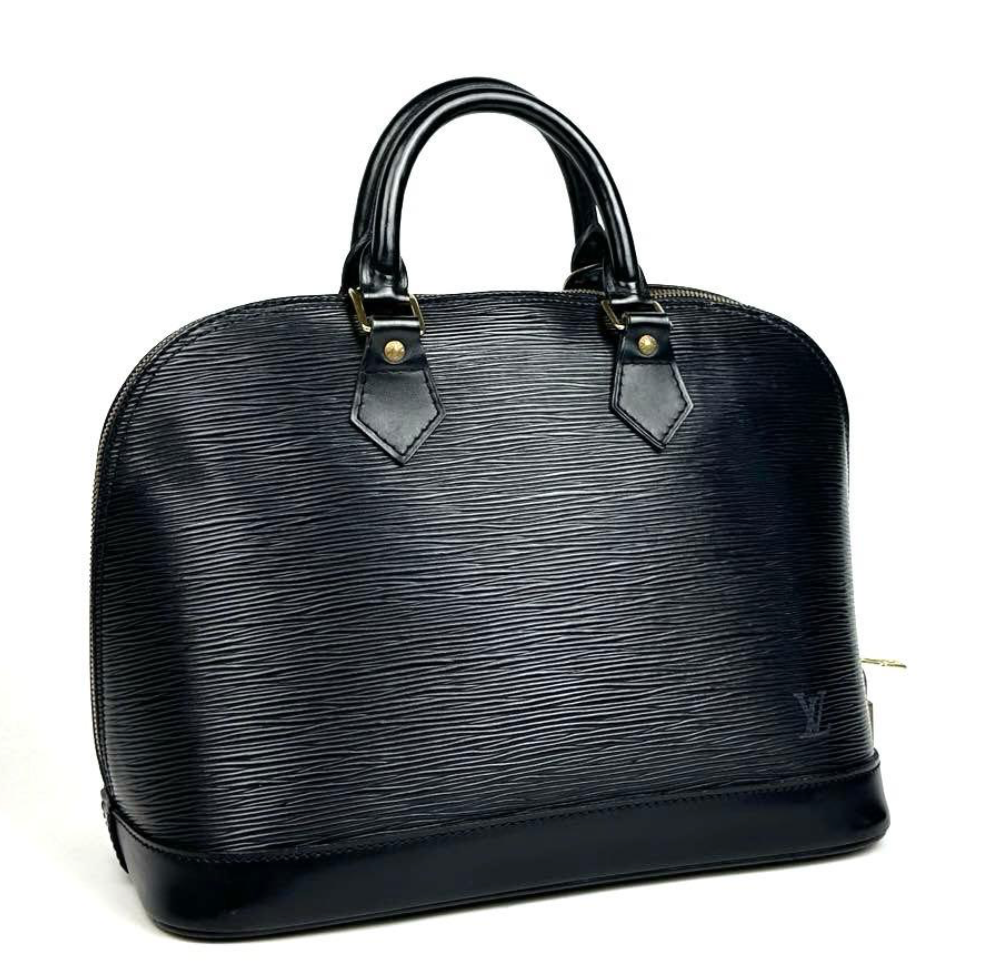 Louis Vuitton Alma Epi Black Leather Tote Bag M52142