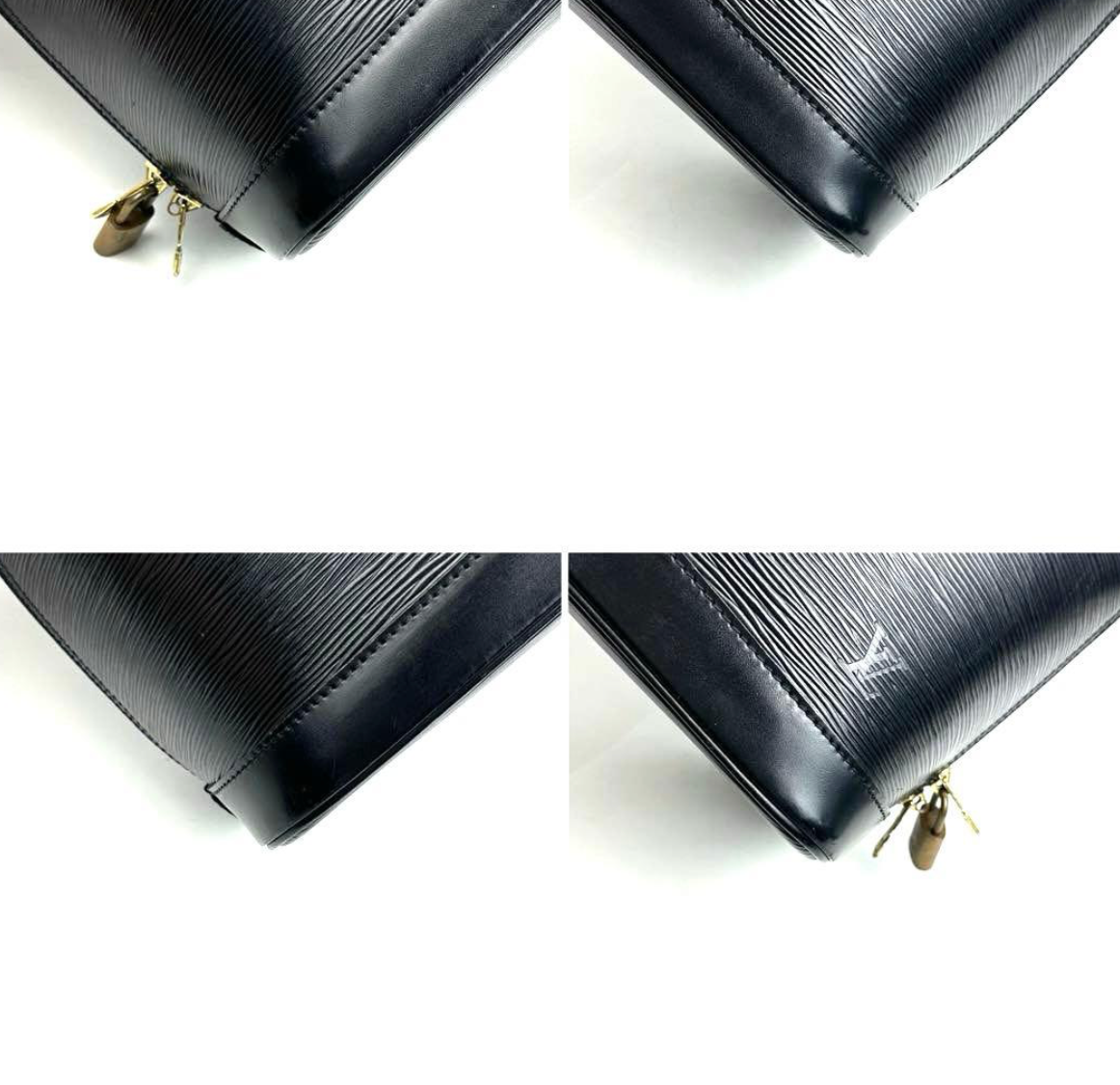 Louis Vuitton Alma Epi Black Leather Tote Bag M52142