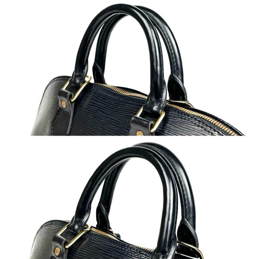 Louis Vuitton Alma Epi Black Leather Tote Bag M52142