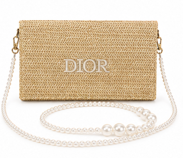 Pochette Dior raphia