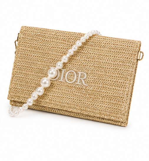 Pochette Dior raphia