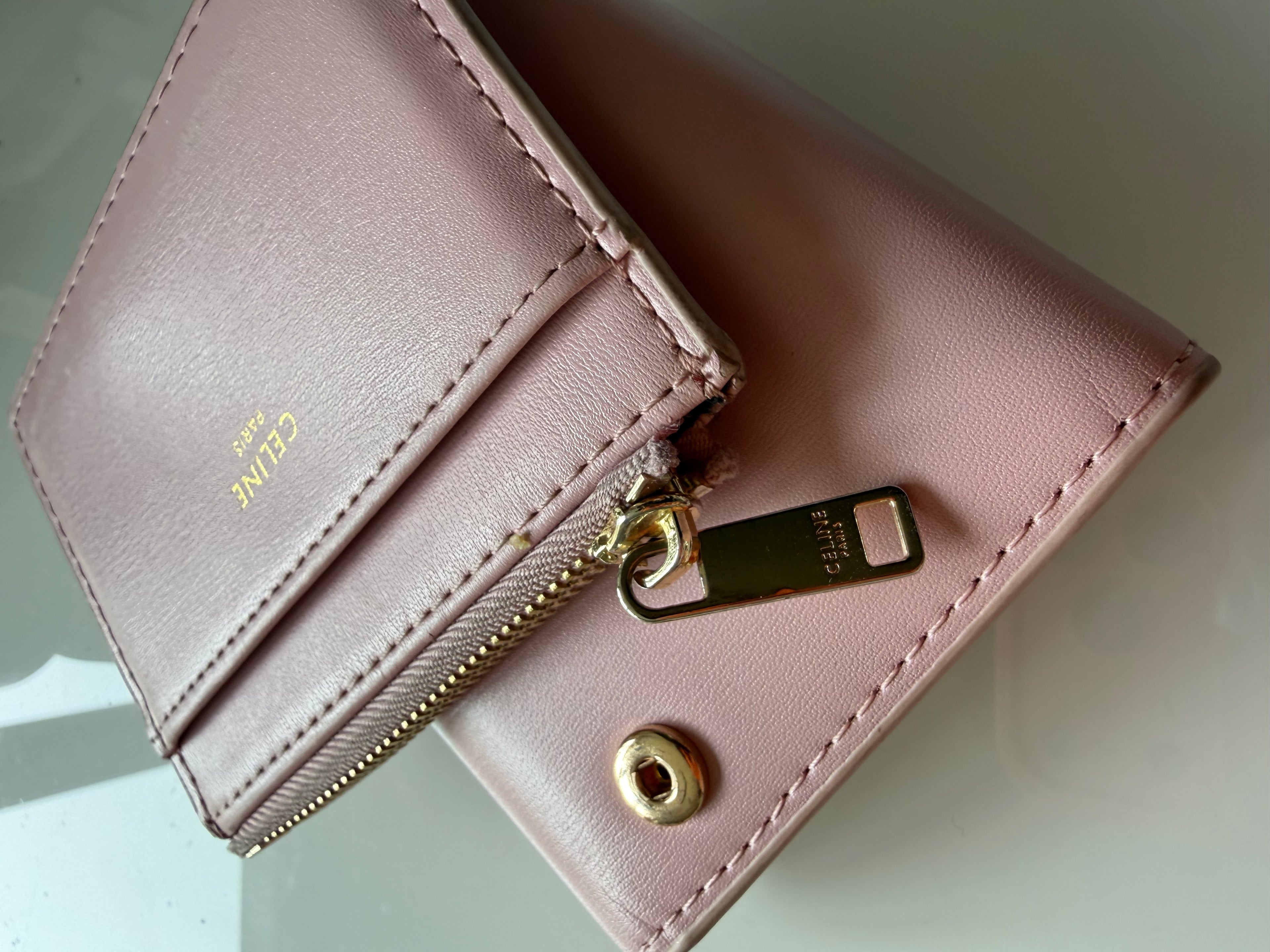 Portefeuille Celine Rose – Cuir Luxe 💗